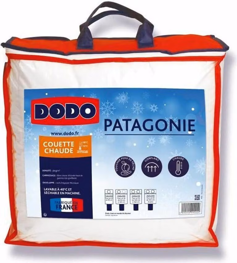 Donsdeken DODO Patagonia, wit, 200 x 200 cm