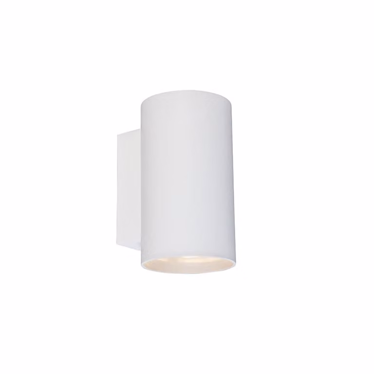 Qazqa Moderne Wandlamp Wit Rond - 2-Lichts Up & Down - Dimbaar