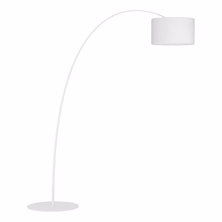 Eglo Lesquerde Booglamp Wit Design met Stoffen Kap en E27 fitting