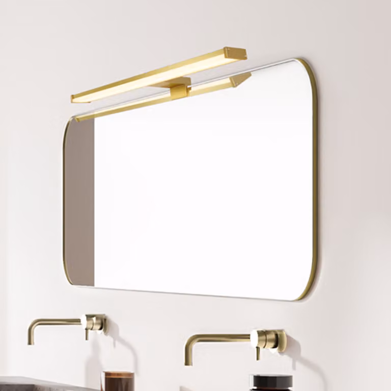 Searchlight Kos LED-spiegellamp goud/messing B: 60 cm, D: 6 cm, H: 12 cm