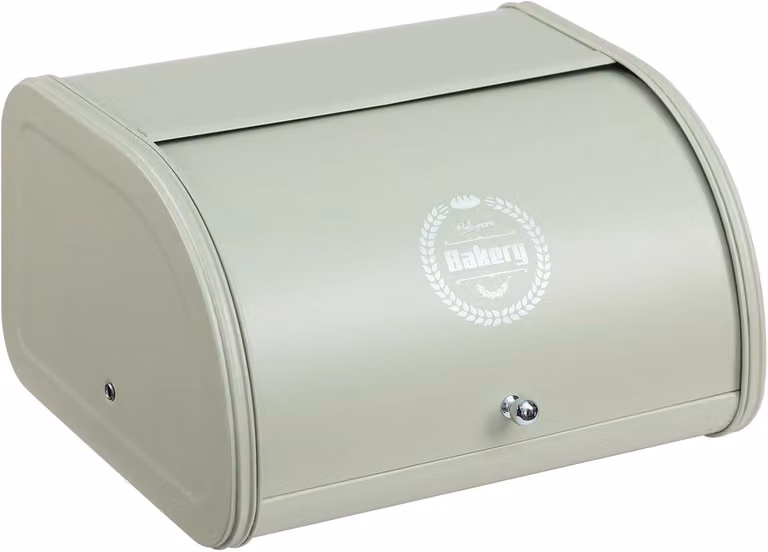 RVS Broodtrommel Groen met Roll-up Deksel voor Vers Brood en Ruimtebesparing