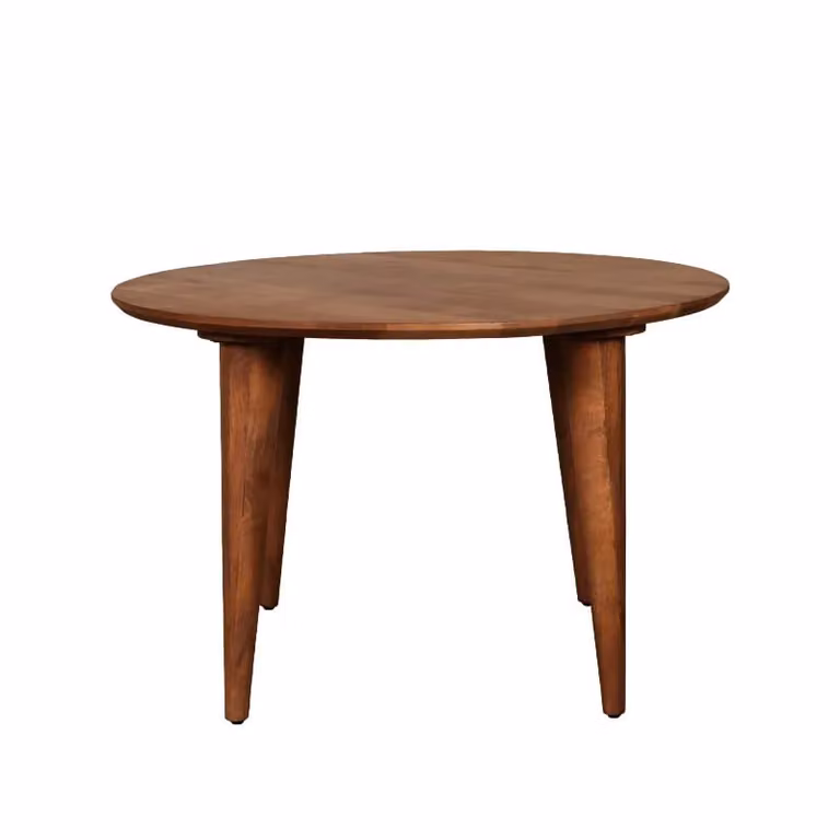 Label51 Eetkamertafel Fly - Espresso - Mangohout - Rond - 120 cm