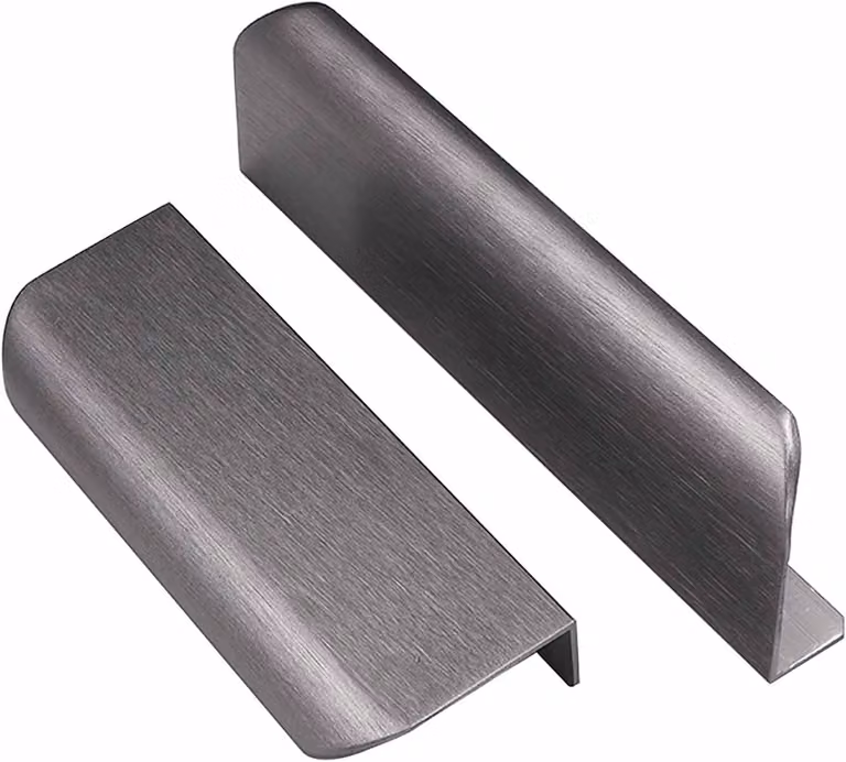 Set van 2 grijze meubelgrepen van aluminium legering voor lades en kasten