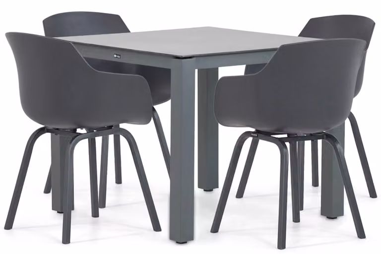 Lifestyle Garden Furniture Salina/Yoko eettafelset voor de tuin en het terras met 90 cm tafel