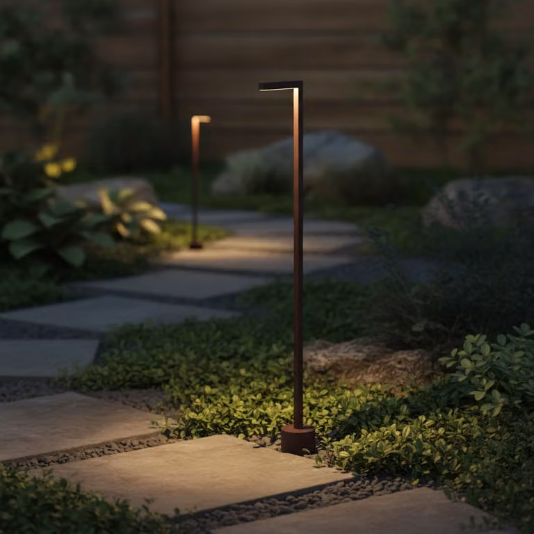 Lyora Moderne LED-tuinlamp Bruin Hoogte: 94,5 cm