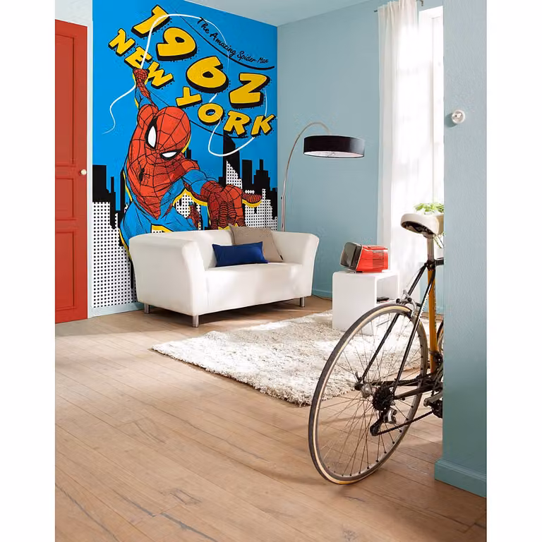 home24 Fotobehang Spider-Man 1962 Multicolour Blauw B: 200 cm, H: 280 cm