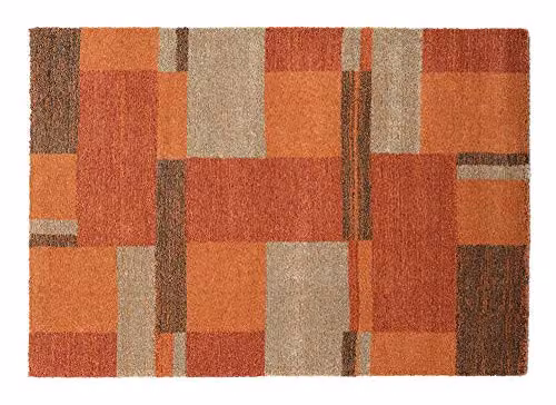 home24 Orbitusia Box laagpolig vloerkleed bruin/oranje/terracotta B/D: 120 x 170 cm