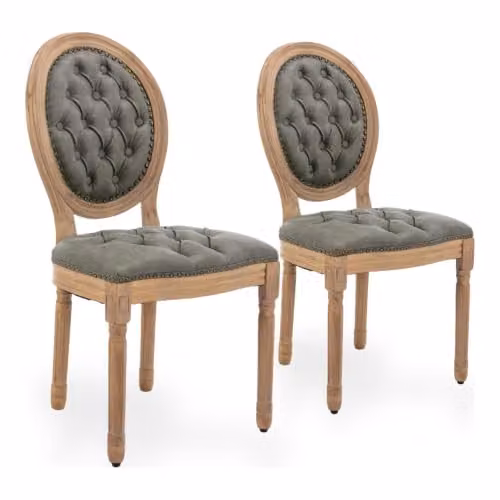 SEEDWAVE Set van 2 eetkamerstoelen in Franse landelijke stijl