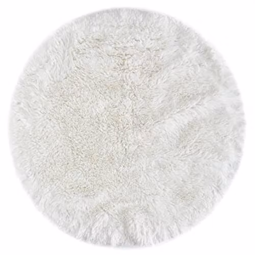 Andiamo Alpa Kunstbont Tapijt Wit Rond Ø 80 cm