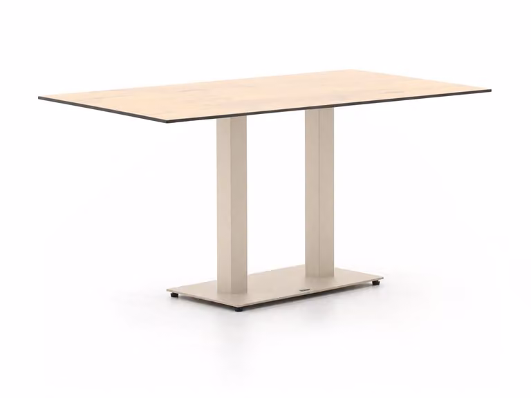 Forza Furniture Tuineettafel Forza - Rechthoekig - Beige - Aluminium en Kunststof