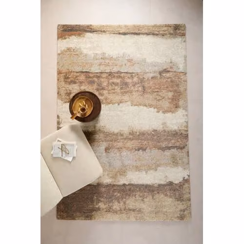 Studio LIVIT vloerkleed abstract modern bruin/zand/off white B: 290 cm, D: 200 cm