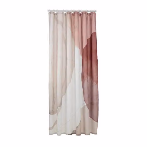Sealskin douchegordijn Earth van polyester in roze, 180 x 200 cm