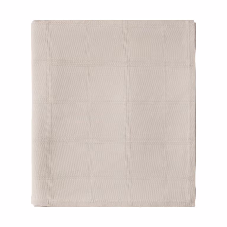 Lexington Checked Jacquard bedsprei Light beige 160 x 240 cm