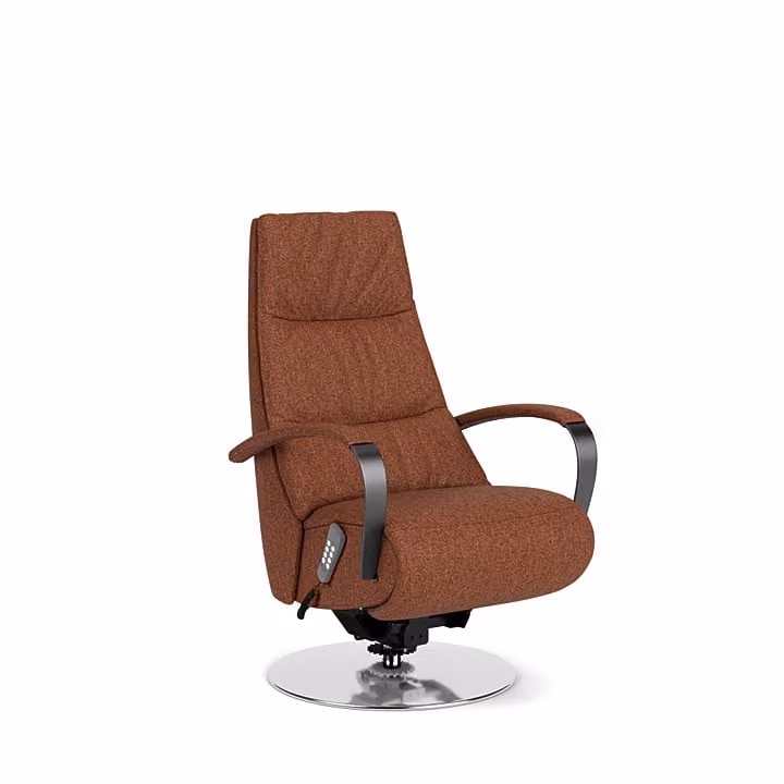 Prominent Sta-op-stoel E-100 - Oranje/Bruin - Textiel