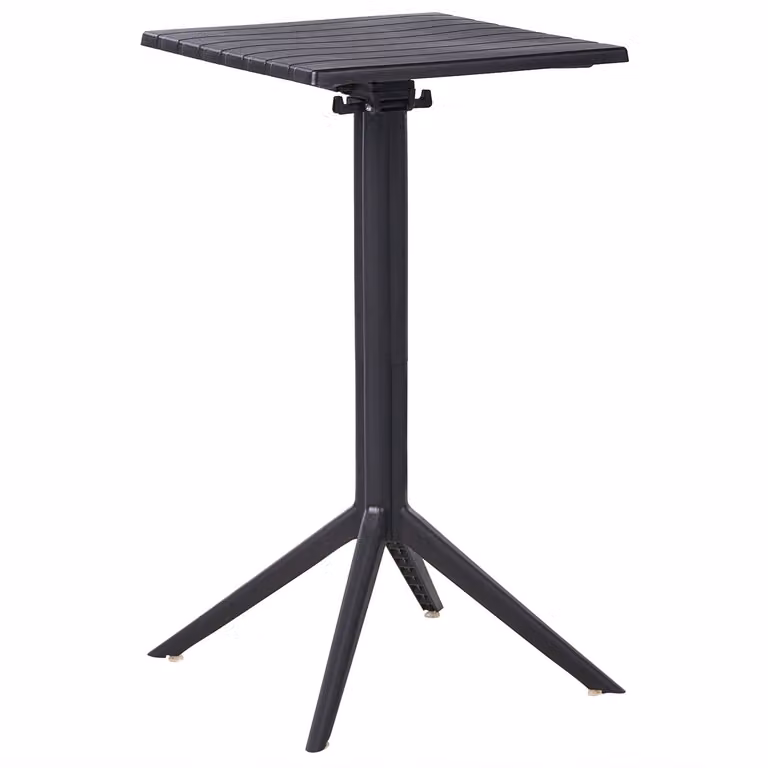 Beliani Lemnos Tuintafel met klapblad zwart voor tuin, balkon of terras B/D/H: 111 x 60 x 60 cm