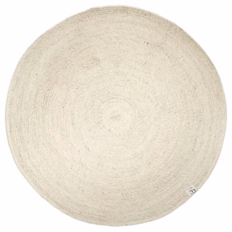 Classic Collection Merino wollen vloerkleed rond Wit Ø160 cm