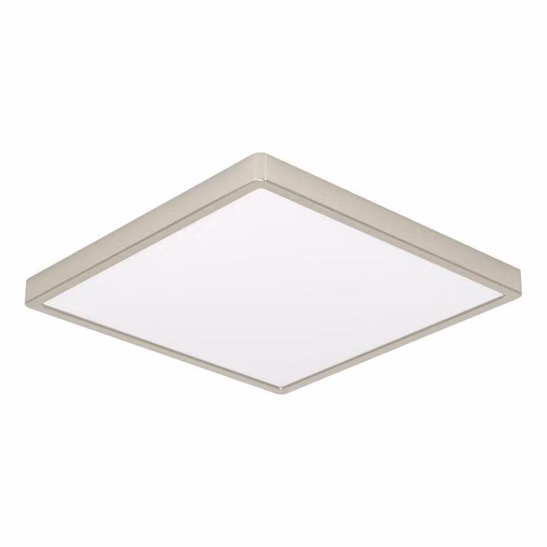 Eglo Fueva 6-Z Zigbee vierkante plafondlamp IP44 - RVS/Wit - 39 x 39 cm