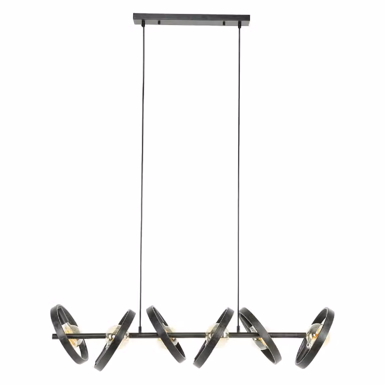Nest of Nora Eetkamerlamp 6-lichts Envi - Industrieel design - Charcoal