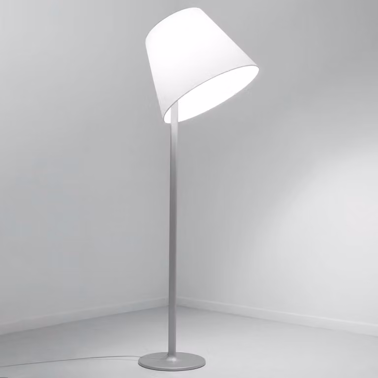 Artemide Melampo Mega F Staande Lamp Grey met Stoffen Lampenkap