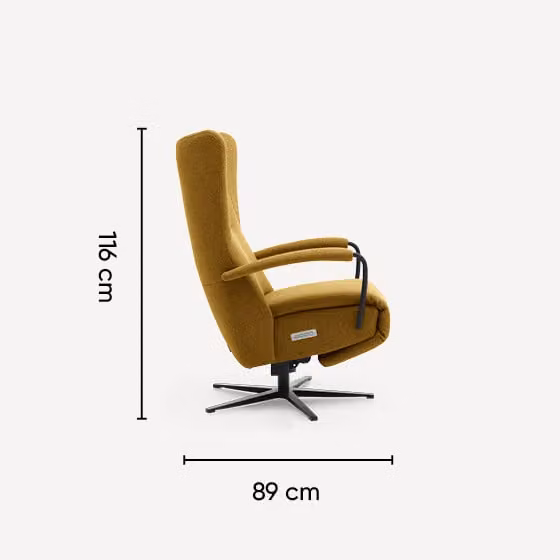 Prominent Sta-op-stoel C-101 - Groen - Textiel