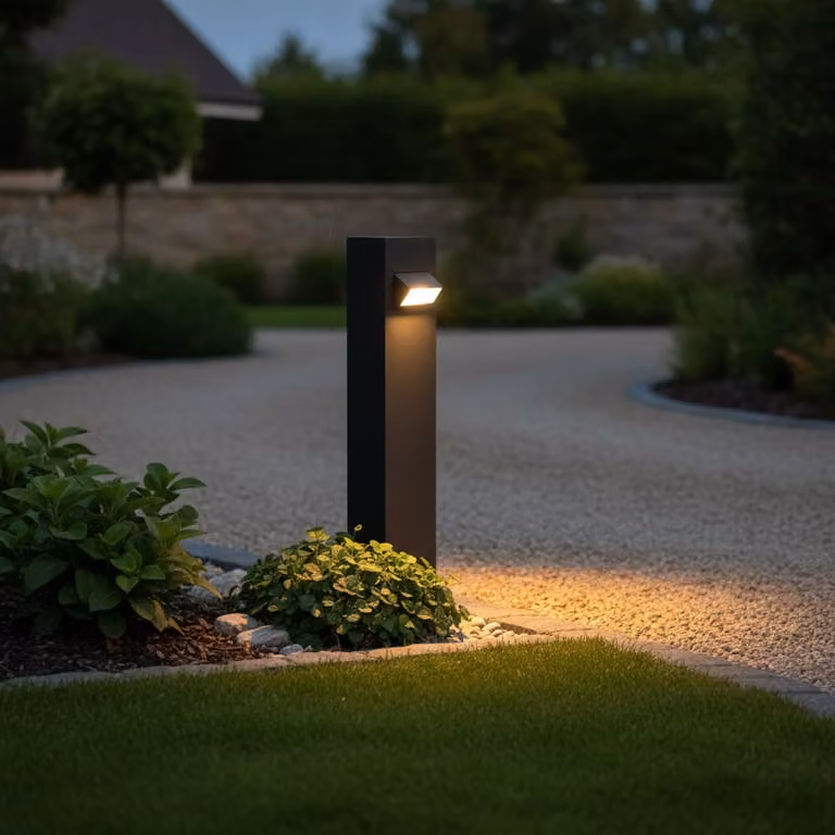Lyora Zelda Padverlichting enkel zwart aluminium 80 cm