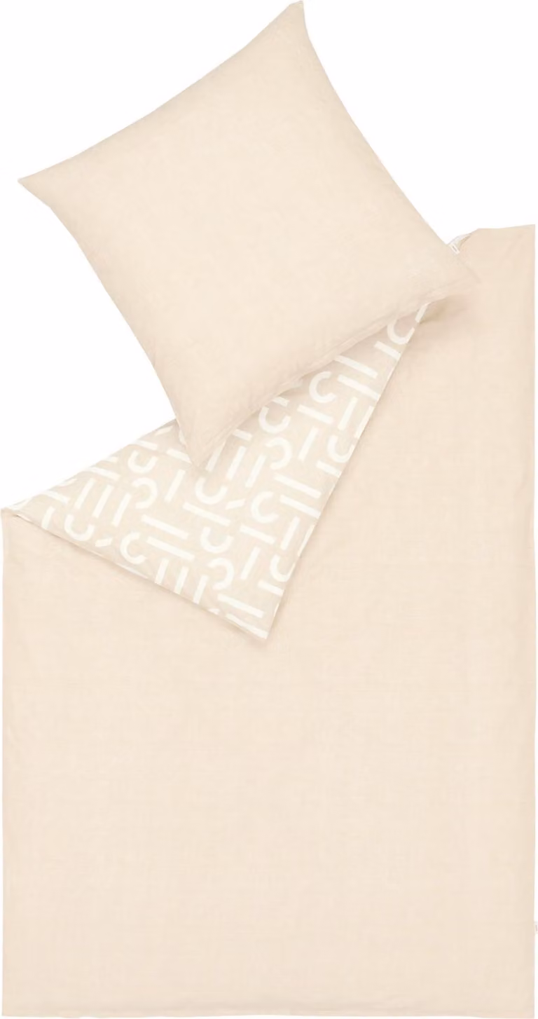 Esprit Winterbeddengoed van flanellen kwaliteit, beige, 135 x 200 cm
