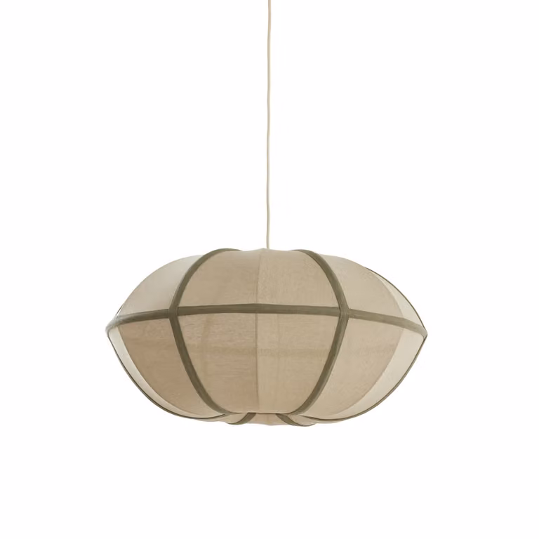 Light & Living Japandi hanglamp Mirelys rond - groen/beige - Ø 61 cm
