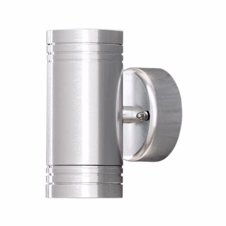 Konstsmide Monza Up & Down wandlamp in metaalgrijs aluminium voor in de tuin