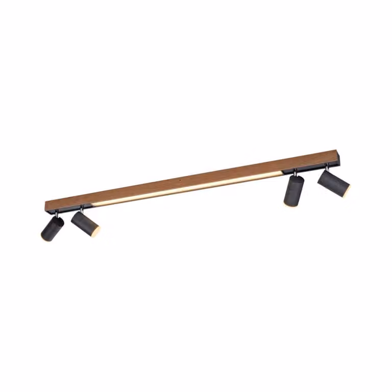 Paul Neuhaus Pure Lines Spot LED plafondlamp - Eiken/Grafiet - 120 cm