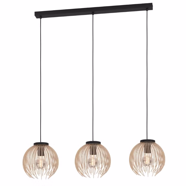 Stars of Light Design hanglamp Alhabia 3-lichts zand bruin