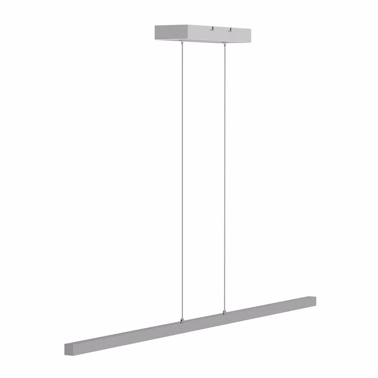 home24 LED-hanglamp Light Stripe zilver, B: 114 cm, D: 125 cm, H: 11 cm