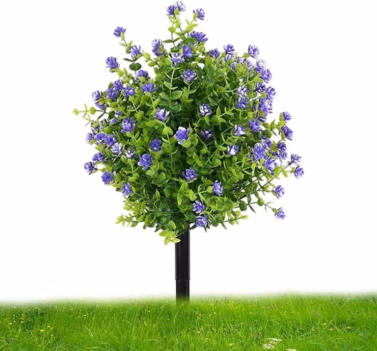 UV-bestendige paarse kunstbloemen voor buiten - Decoratieve planten - 20 x 20 x 20 cm