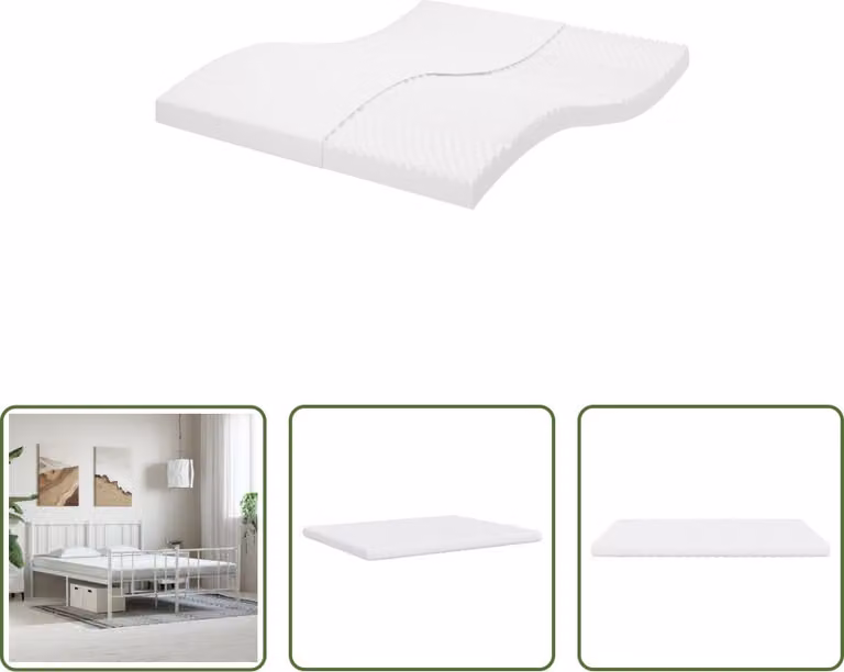 The Living Store schuimmatras, wit, 160 x 200 cm, 7 zones, hardheid 20 ILD