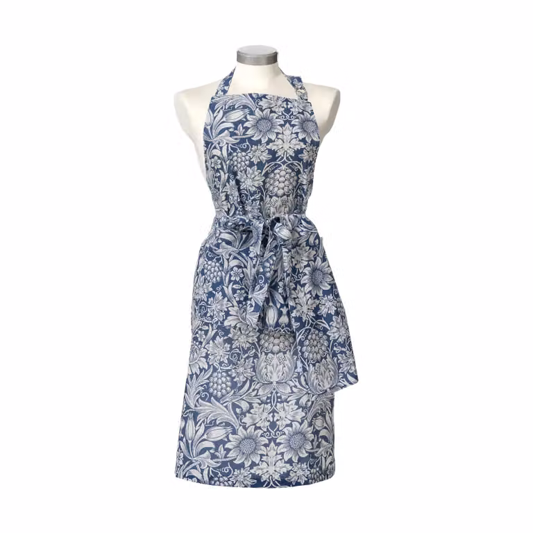 Klippan Yllefabrik Sunflower schort voor volwassenen in dark denim