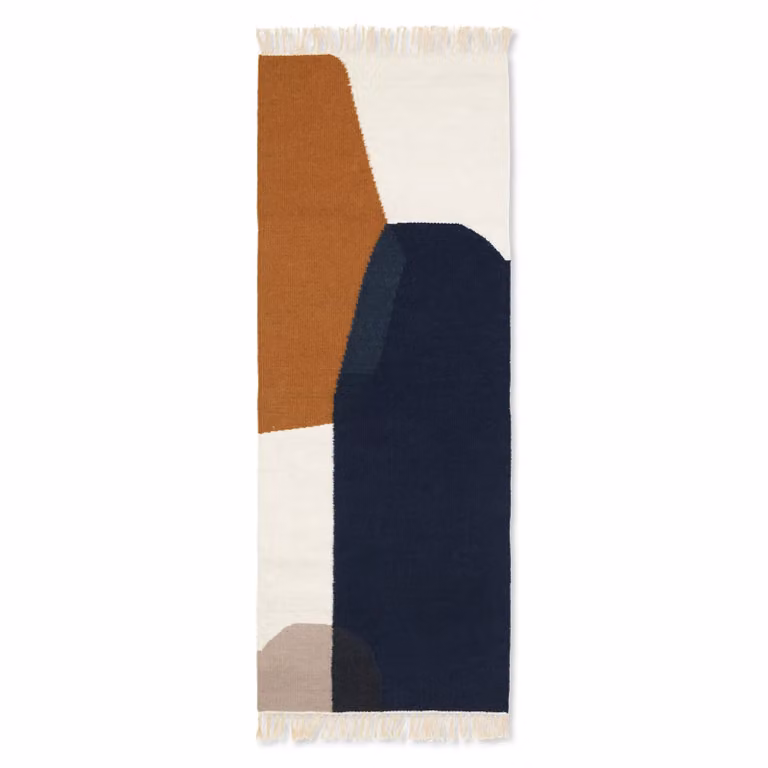 Ferm Living Kelim vloerkleed Merge van wol, 70 x 180 cm