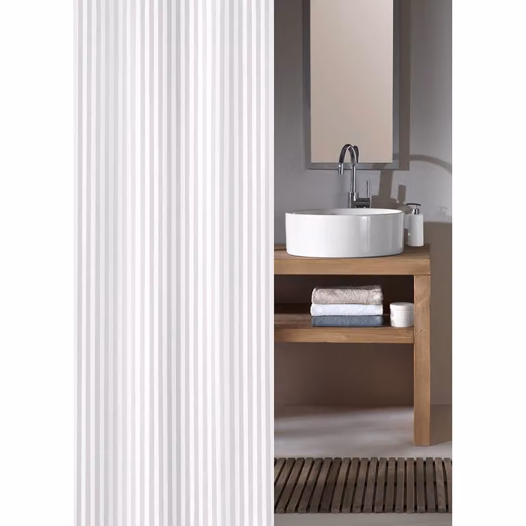 home24 Douchegordijn Sanna wit polyester B: 180 cm, H: 240 cm