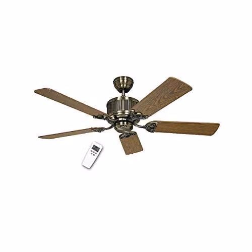 CasaFan Eco Elements plafondventilator eiken-antiek en beukenhout met een diameter van 132 cm