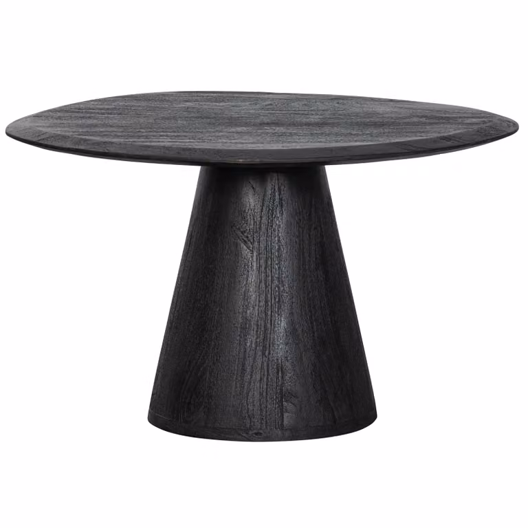 Woood Posture salontafel hout zwart diameter: 70 cm