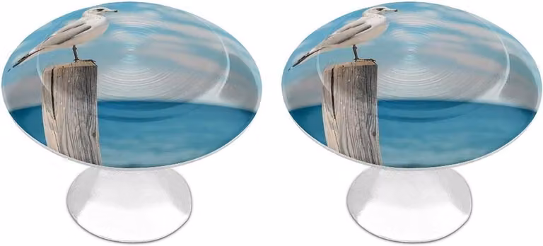 Set van 2 witte kastknoppen met vintage design voor het vernieuwen van meubels en lades