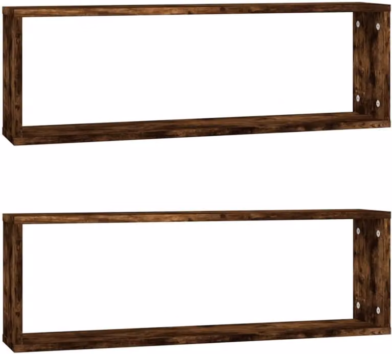 Wandplanken Set Cube Wandplanken in Houtkleur - B/D/H: 80 x 15 x 26,5 cm