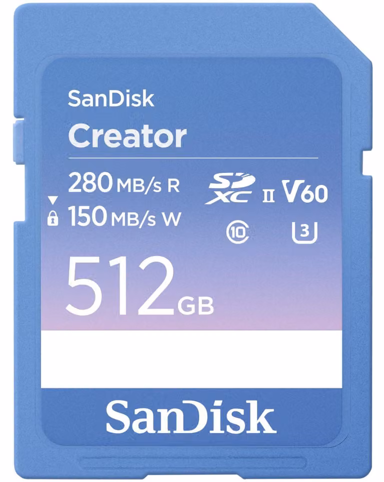 SanDisk Creator SD UHS-II kaartlezer, 512 GB