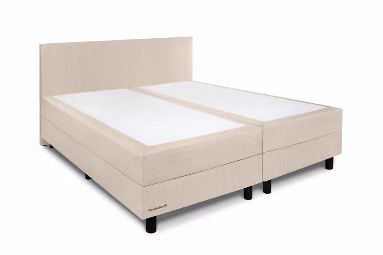 Boxspring Isabella Ecru (Inari 22) van Beddenleeuw, B/D/H: 140 x 210 cm