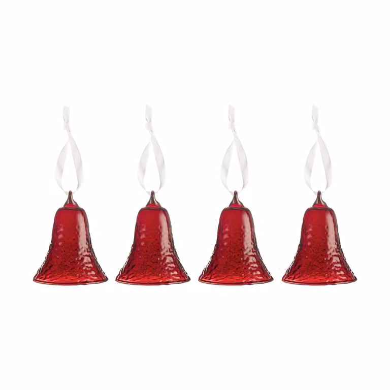 Cooee Design Gry Bell Klok 4-pack Dieprood - Diameter: 8 cm
