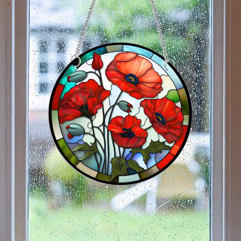 Acryl raamhanger Rood - Kleurrijke decoratie voor jouw woonruimte