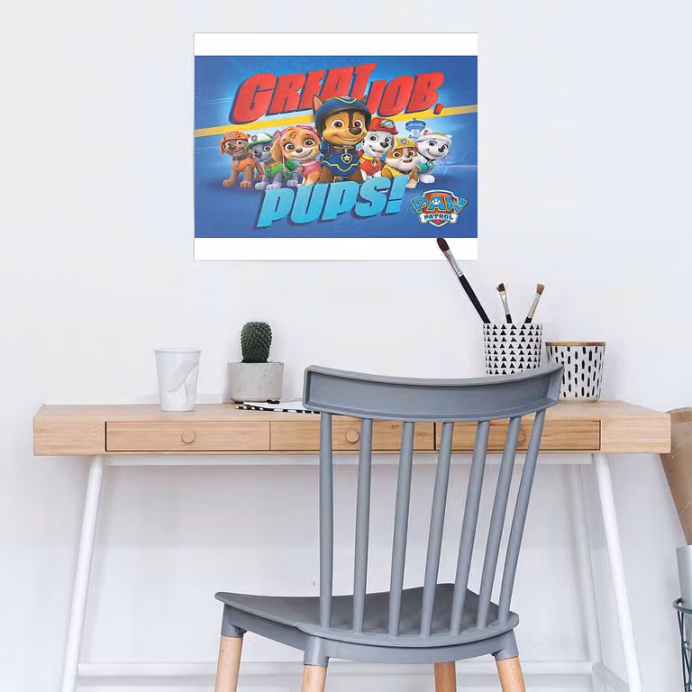 home24 Paw Patrol Pups Poster, Meerdere Kleuren, Papier, 40 x 50 cm