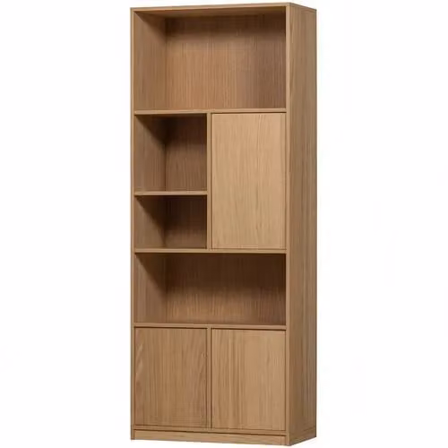 VTwonen Modulaire Bovenkast Eikenhout Fineer Bruin H: 199 cm, B: 77 cm, D: 40 cm