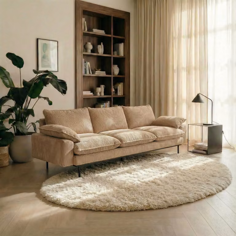 MrCarpet Organisch Hoogpolig Vloerkleed Mrcar Beige/wit B: 290 cm, D: 200 cm