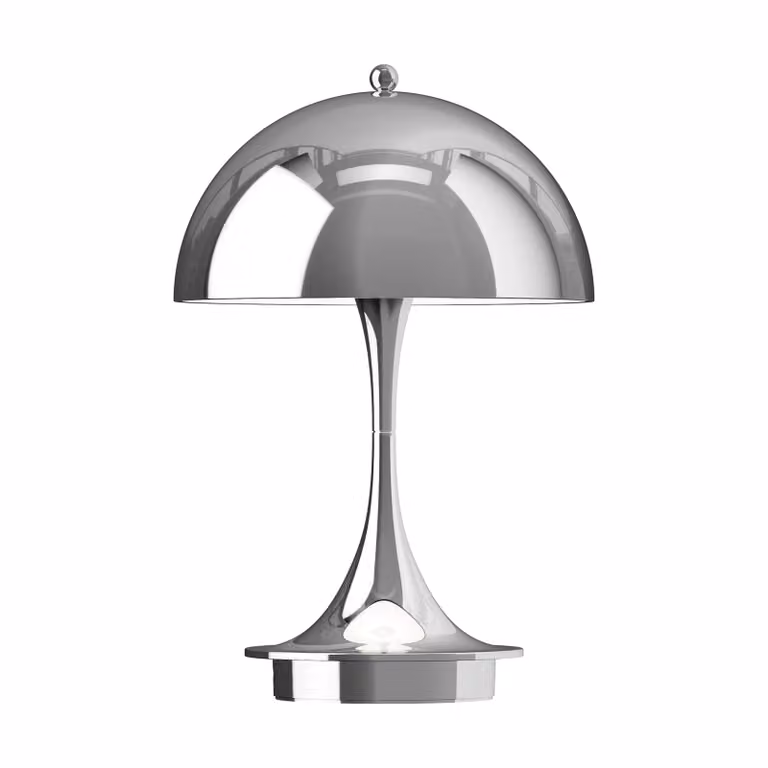 Louis Poulsen Panthella 160 Portable v3 LED tafellamp Chrome/Zilver