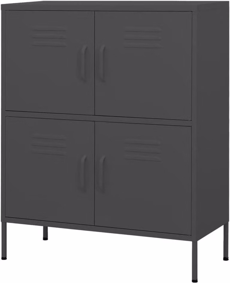 Metalen archiefkast voor thuis en kantoor - Antraciet - B: 80 cm, D: 35 cm, H: 101,5 cm