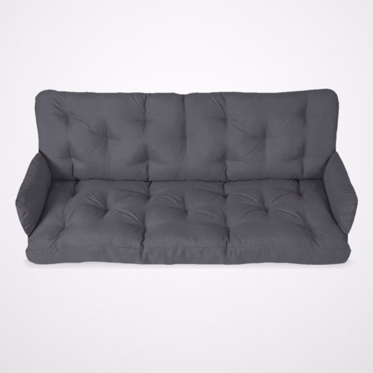 Beautissu zitkussen Flair HS voor Hollywoodschommel, grafietgrijs, B: 180 cm, D: 50 cm, H: 8 cm
